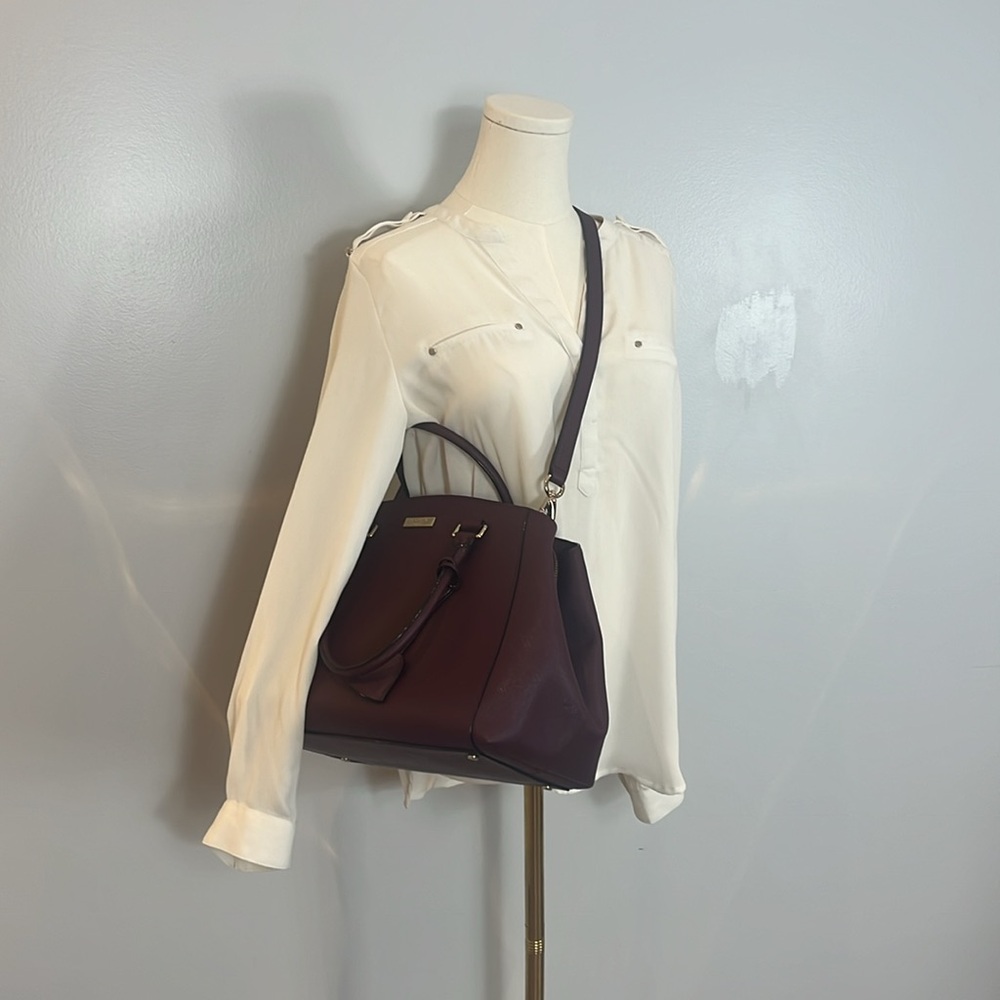 kate spade New York Tilden Place Sloan Satchel in Deep Plum - Picture 17 of 17